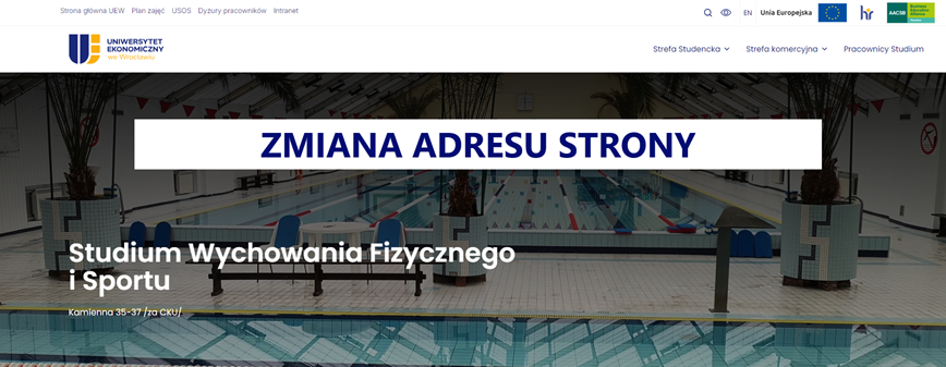 Zmiana adresu strony